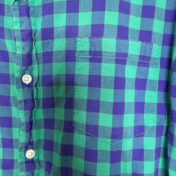 Sonoma Men's Blue and Green Plaid Shirt Size XL - Picture 3 of 5